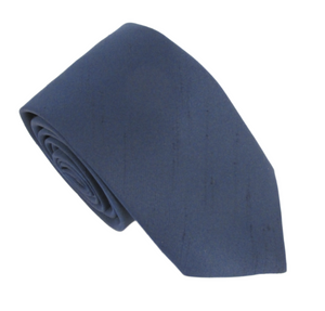 Navy Blue Slub Wedding Tie by Van Buck