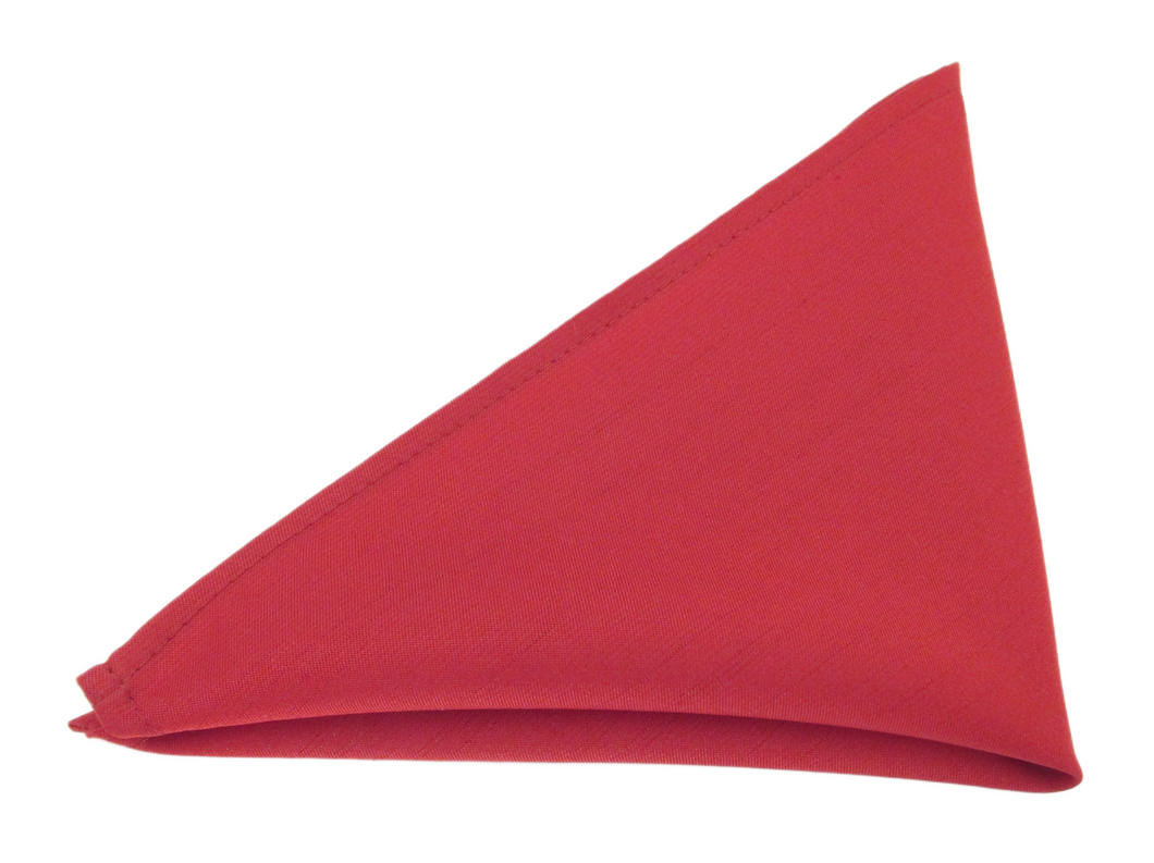 Cherry Slub Wedding Pocket Square by Van Buck