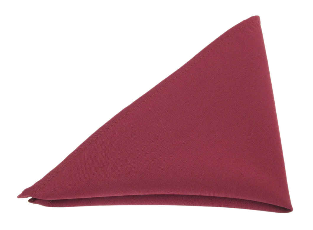 Wine Red Slub Wedding Pocket Square by Van Buck