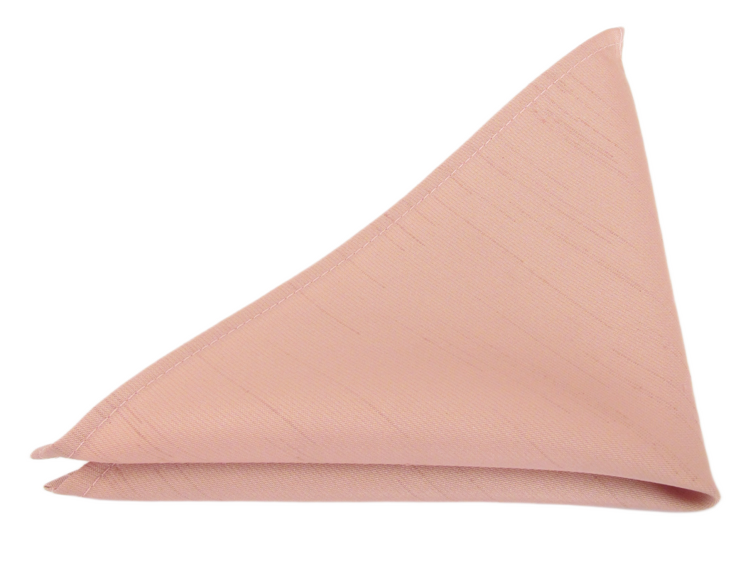 Light Rose Slub Wedding Pocket Square by Van Buck