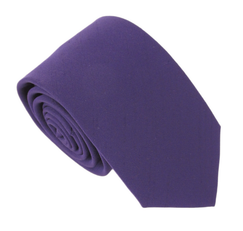 Purple Slub Wedding Tie By Van Buck