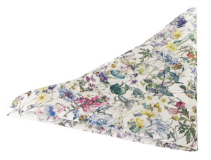 Wild Flowers Ivory Cotton Pocket Square Made with Liberty Fabric