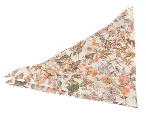 Wild Flowers Pink Cotton Pocket Square Made with Liberty Fabric