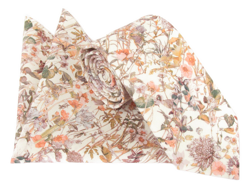 Wild Flowers Pink Cotton Tie & Pocket Square Made with Liberty Fabric