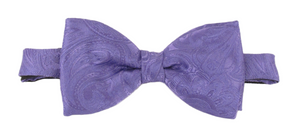 Lilac Silk Paisley Silk Bow Tie by Van Buck