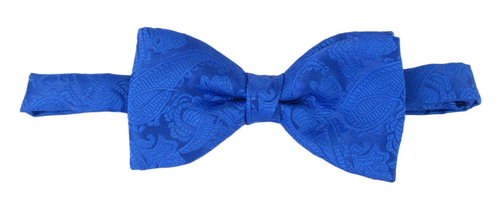 Royal Blue Paisley Bow Tie by Van Buck