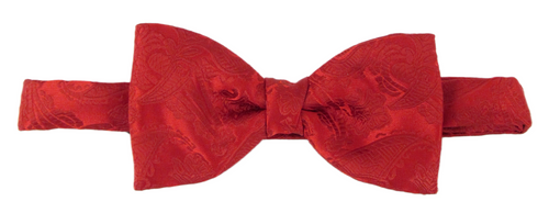 Red Paisley Bow Tie by Van Buck