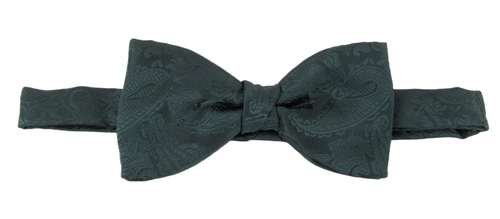Forest Green Paisley Bow Tie by Van Buck