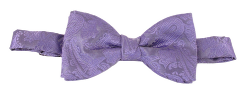 Lilac Paisley Bow Tie by Van Buck
