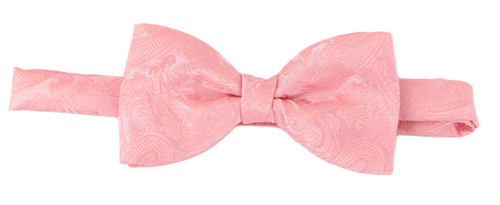 Baby Pink Paisley Bow Tie by Van Buck