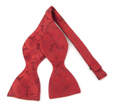 Cherry Paisley Self-Tied Bow Tie by Van Buck