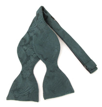 Forest Green Paisley Self-Tied Bow Tie by Van Buck