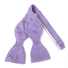 Lilac Paisley Self-Tied Bow Tie by Van Buck
