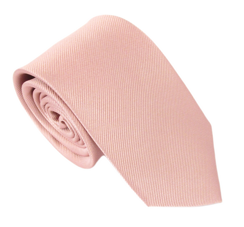 Dusky Baby Pink RL Plain Silk Tie by Van Buck