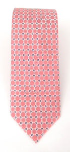 Pink Circles London Silk Tie by Van Buck