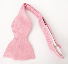 Rose Pink Silk Paisley Self Tie Bow Tie by Van Buck