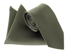 Army Green Sage Satin Tie & Pocket Square Set by Van Buck