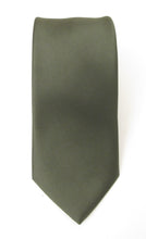 Army Green Sage Satin Tie & Pocket Square Set by Van Buck