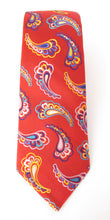 Limited Edition Red Paisley Silk Tie by Van Buck