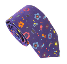 Van Buck Limited Edition Purple Wildlife Silk Tie
