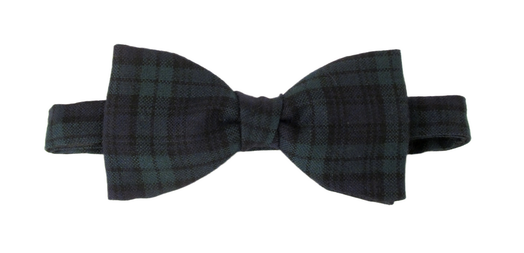 Black Watch Wool Tartan Bow Tie by Van Buck