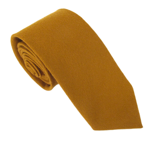 Tan Wool Tie by Van Buck