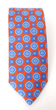 Red Medallion Printed English Silk Tie by Van Buck