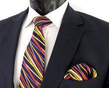 Van Buck Limited Edition Navy Red & Gold Striped Silk Tie