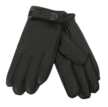 Black Leather Thermal Lined Gloves