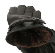 Black Leather Thermal Lined Gloves
