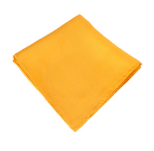 Tangerine Plain Silk Pocket Square by Van Buck