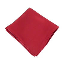 Cherry Plain Silk Pocket Square by Van Buck