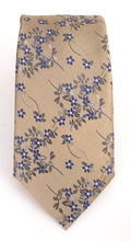 Bronze Floral Branch London Silk Tie by Van Buck