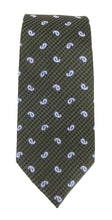 Green Small Teardrop Paisley Red Label Silk Tie by Van Buck