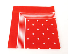 Red White Dot Bandana / Kerchief by Van Buck