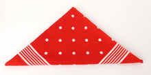 Red White Dot Bandana / Kerchief by Van Buck