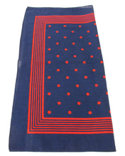 Navy Red Dot Bandana / Kerchief by Van Buck