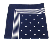 Navy White Dot Bandana / Kerchief by Van Buck
