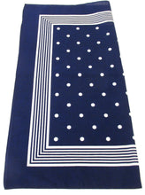 Navy White Dot Bandana / Kerchief by Van Buck