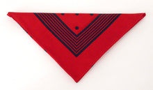 Red Navy Dot Bandana / Kerchief by Van Buck