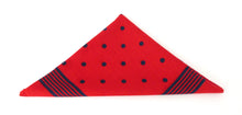 Red Navy Dot Bandana / Kerchief by Van Buck