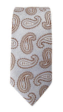Sky Rust Light Paisley in Linen Finish Red Label Silk Tie