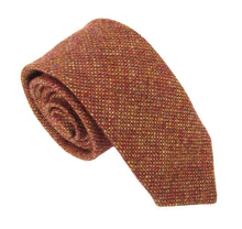 Burnt Orange Woodland Wool Tie by Van Buck
