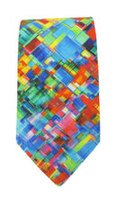 Neon Squares Cotton Tie by Van Buck