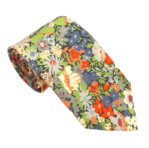 Thorpe Green Cotton Tie Made with Liberty Fabric