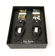 Faria Green Tie & Trouser Braces Set Made with Liberty Fabric