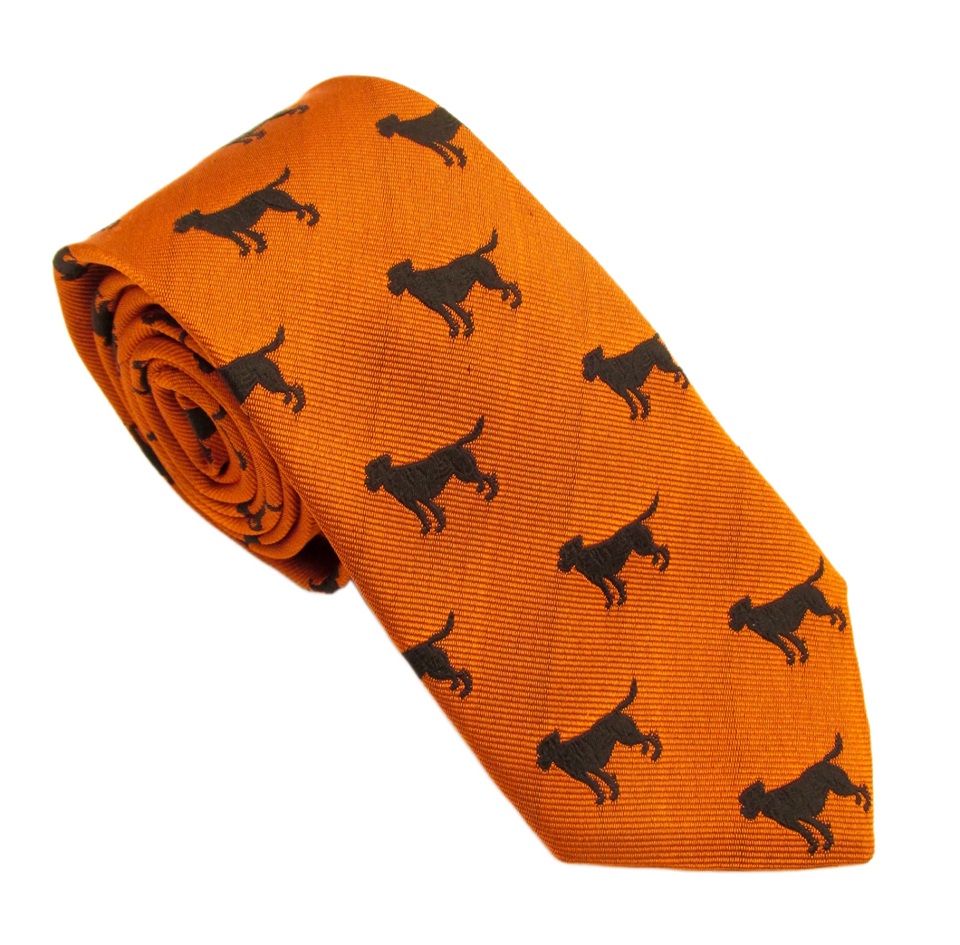 Labrador Orange Country Silk Tie by Van Buck