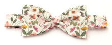 Aurora Ivory Cotton Bow & Pocket Square Made with Liberty Fabric