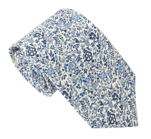Katie & Millie Blue Cotton Tie Made with Liberty Fabric