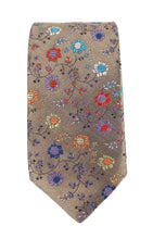 Limited Edition Bronze Floral Vine Silk Tie by Van Buck Made In England